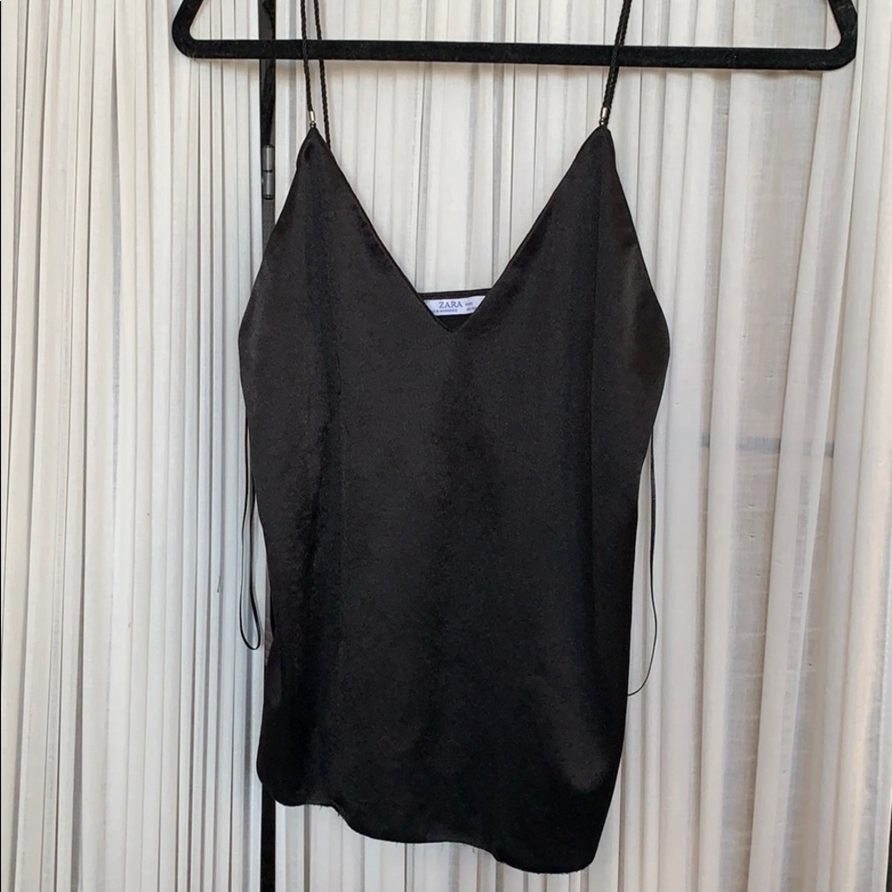 Black cami loose with silver detailing